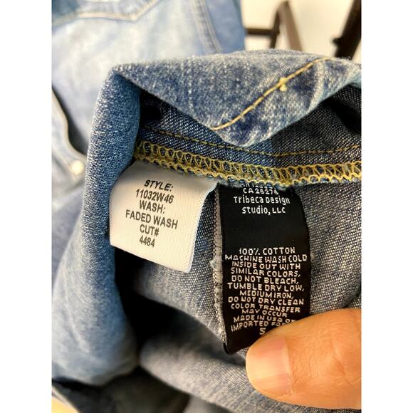 Nili Lotan Indigo Button-Down Denim Shirt - Picture 4 of 5